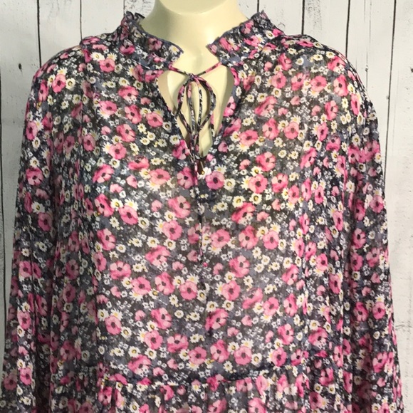 NWT Plus Size EVRI Tiered Chiffon 2 piece dress - Picture 6 of 13